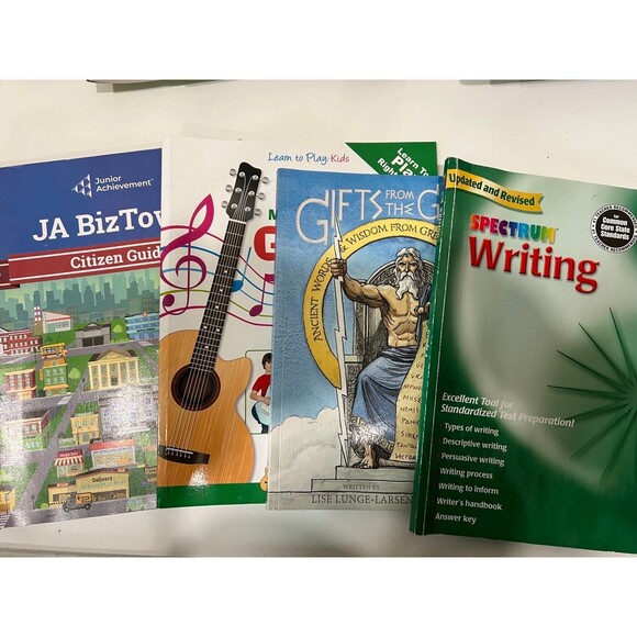 48pc School Supplies Learning Bundle Homeschool Math English Science Work Books - Picture 7 of 8